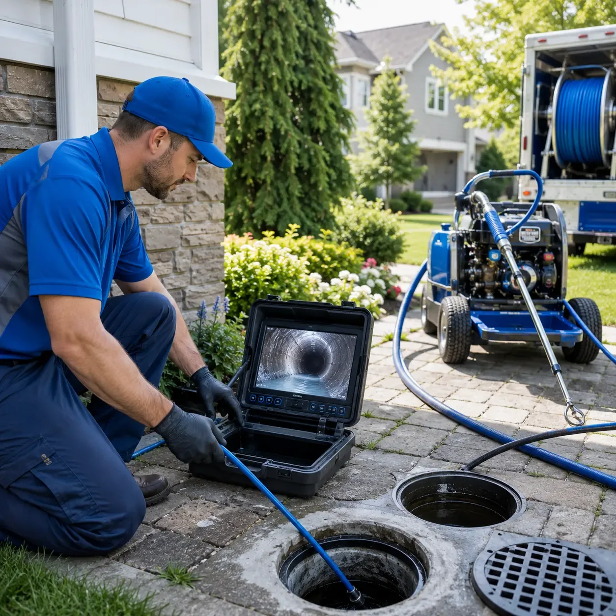 Outdoor drain cleaning professionals serving Delhi, LA